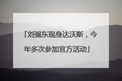 刘强东现身达沃斯，今年多次参加官方活动