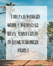 助力乡村旅游破圈！阿里公益联合飞猪打造多条县域文旅爆款线路