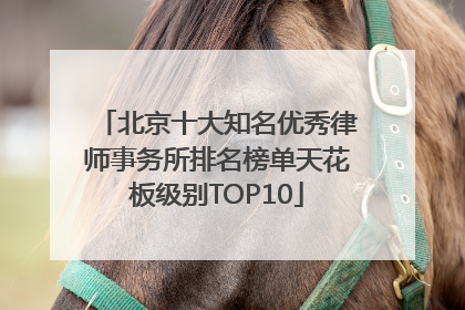 北京十大知名优秀律师事务所排名榜单天花板级别TOP10