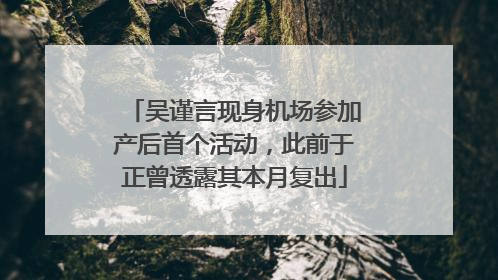 吴谨言现身机场参加产后首个活动，此前于正曾透露其本月复出