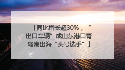 同比增长超30%，“出口车辆”成山东港口青岛港出海“头号选手”
