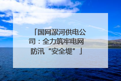 国网漯河供电公司：全力筑牢电网防汛“安全堤”