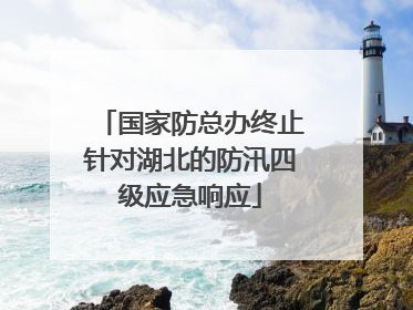 国家防总办终止针对湖北的防汛四级应急响应