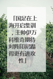 国足在上海开启集训，主帅伊万科维奇期待对阵印尼踢得更有进攻性