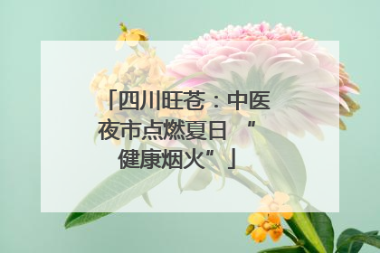 四川旺苍：中医夜市点燃夏日 “健康烟火”
