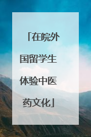 在皖外国留学生体验中医药文化