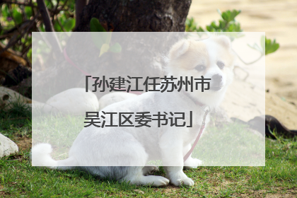 孙建江任苏州市吴江区委书记