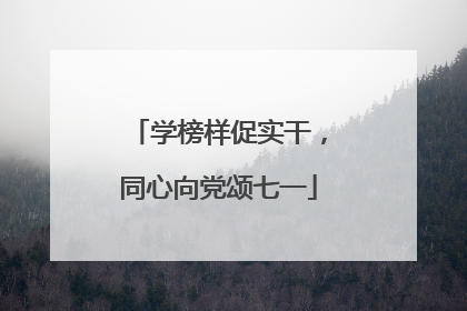 学榜样促实干，同心向党颂七一