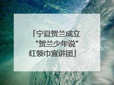 宁夏贺兰成立“贺兰少年说”红领巾宣讲团