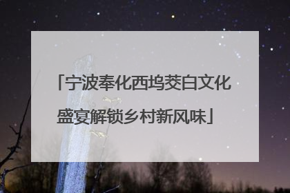 宁波奉化西坞茭白文化盛宴解锁乡村新风味