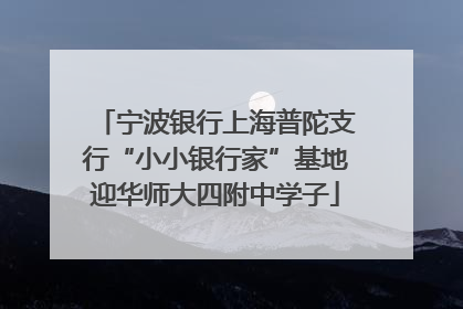 宁波银行上海普陀支行“小小银行家”基地迎华师大四附中学子