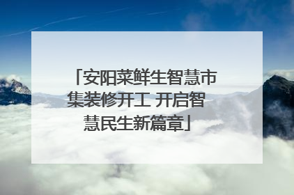 安阳菜鲜生智慧市集装修开工 开启智慧民生新篇章