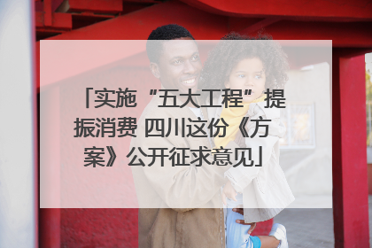 实施“五大工程”提振消费 四川这份《方案》公开征求意见
