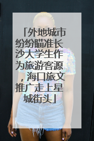 外地城市纷纷瞄准长沙大学生作为旅游客源，海口旅文推广走上星城街头