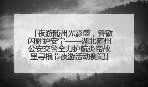 夜游随州光影盛，警徽闪耀护安宁——湖北随州公安交警全力护航炎帝故里寻根节夜游活动侧记