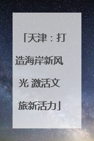 天津：打造海岸新风光 激活文旅新活力