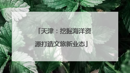 天津：挖掘海洋资源打造文旅新业态