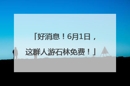 好消息！6月1日，这群人游石林免费！