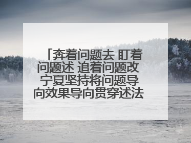 奔着问题去 盯着问题述 追着问题改 宁夏坚持将问题导向效果导向贯穿述法工作始终
