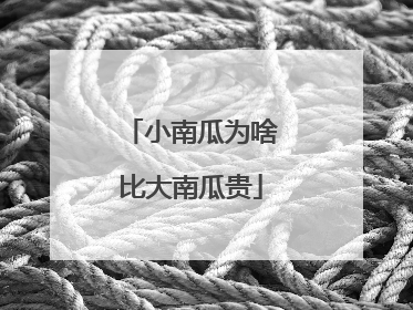 小南瓜为啥比大南瓜贵