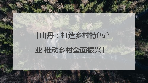 山丹：打造乡村特色产业 推动乡村全面振兴