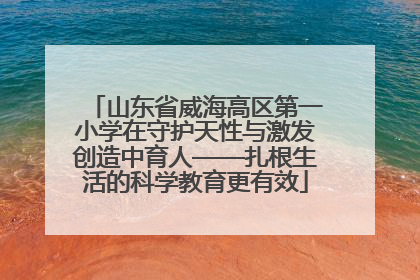 山东省威海高区第一小学在守护天性与激发创造中育人——扎根生活的科学教育更有效