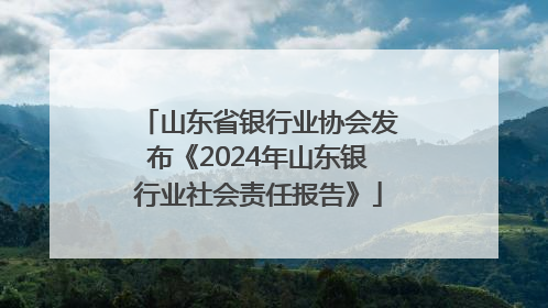 山东省银行业协会发布《2024年山东银行业社会责任报告》