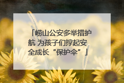 崂山公安多举措护航 为孩子们撑起安全成长“保护伞”