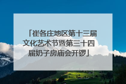 崔各庄地区第十三届文化艺术节暨第三十四届奶子房庙会开锣