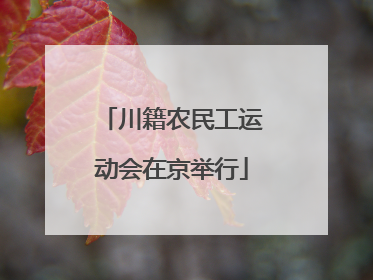川籍农民工运动会在京举行