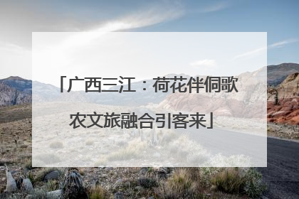 广西三江：荷花伴侗歌 农文旅融合引客来