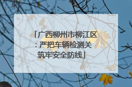 广西柳州市柳江区：严把车辆检测关 筑牢安全防线