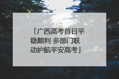 广西高考首日平稳顺利 多部门联动护航平安高考