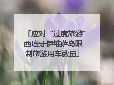 应对“过度旅游” 西班牙伊维萨岛限制旅游用车数量