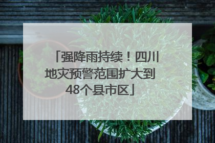 强降雨持续！四川地灾预警范围扩大到48个县市区