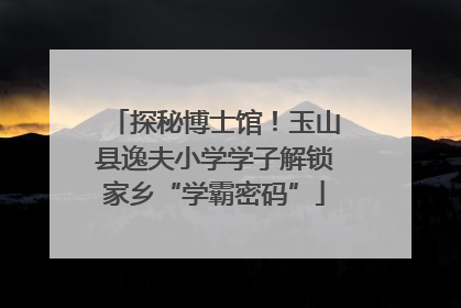 探秘博士馆！玉山县逸夫小学学子解锁家乡“学霸密码”