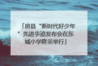 房县“新时代好少年”先进事迹发布会在东城小学隆重举行