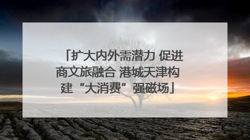 扩大内外需潜力 促进商文旅融合 港城天津构建“大消费”强磁场