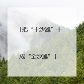 把“干沙滩”干成“金沙滩”