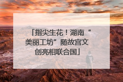 指尖生花！湖南“美丽工坊”随故宫文创亮相联合国