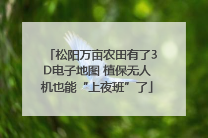 松阳万亩农田有了3D电子地图 植保无人机也能“上夜班”了