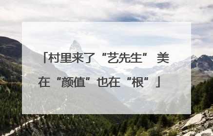 村里来了“艺先生” 美在“颜值”也在“根”