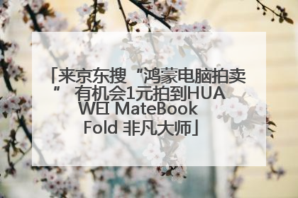 来京东搜“鸿蒙电脑拍卖” 有机会1元拍到HUAWEI MateBook Fold 非凡大师