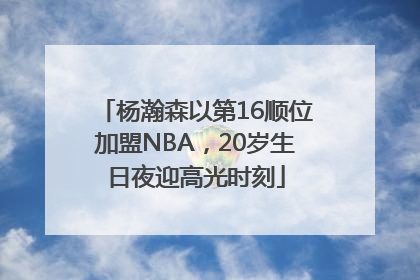 杨瀚森以第16顺位加盟NBA，20岁生日夜迎高光时刻