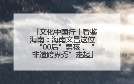 文化中国行丨看鉴海南：海南文昌这位“00后”男孩，“非遗跨界秀”走起