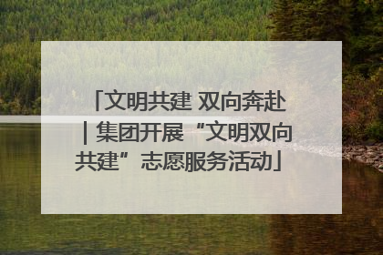 文明共建 双向奔赴｜集团开展“文明双向共建”志愿服务活动