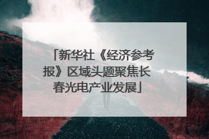 新华社《经济参考报》区域头题聚焦长春光电产业发展