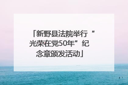 新野县法院举行“光荣在党50年”纪念章颁发活动