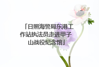 日照海警局东港工作站执法员走进甲子山战役纪念馆
