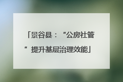 景谷县：“公房社管”提升基层治理效能
